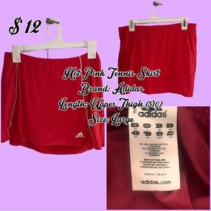 Adidas Bright Pink Athletic Skirt